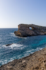 rocky coast of the sea