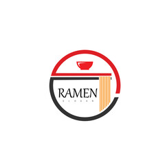 ramen noodle logo food design symbol