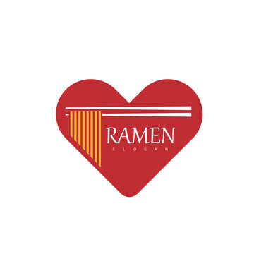 ramen noodle logo food design symbol