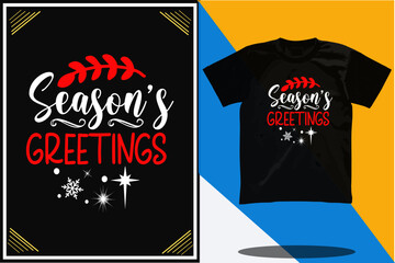 Christmas t shirt design or Christmas typography t shirt design or lettering design for Christmas vector 