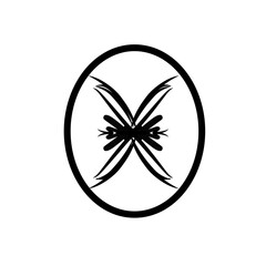 abstract motif cross logo
