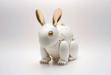 Robotic rabbit, made with Generative AI, ‘AI-nimals’,