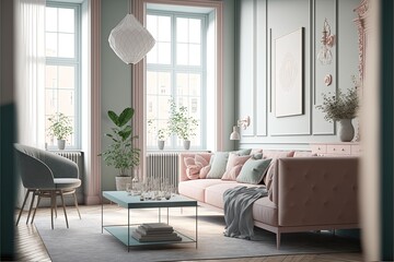 Digital illustration about house interior.