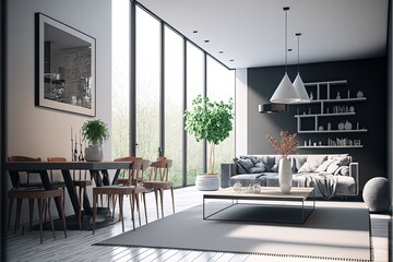 Digital illustration about house interior.