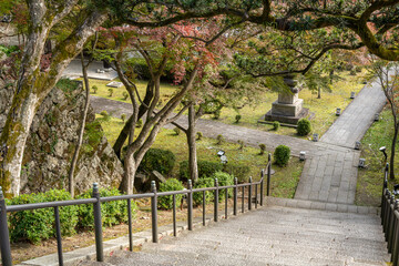 風情のある公園と階段