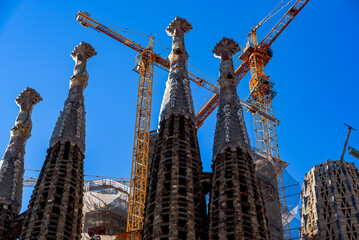 View of La sagrada Familia Barcelona Spain