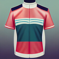 Cycle jersey (pink and green), Generative AI
