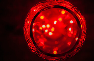 Christmas garland lights. Winter home decor.