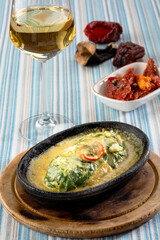 Chard wrap with sea foods
