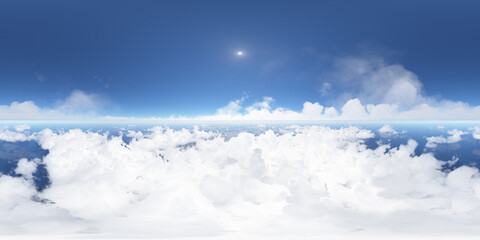 blue sky with clouds. heaven spherical 360 HDRI. skybox 3d rendering