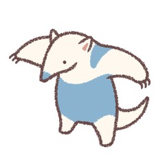 威嚇するミナミコアリクイ6