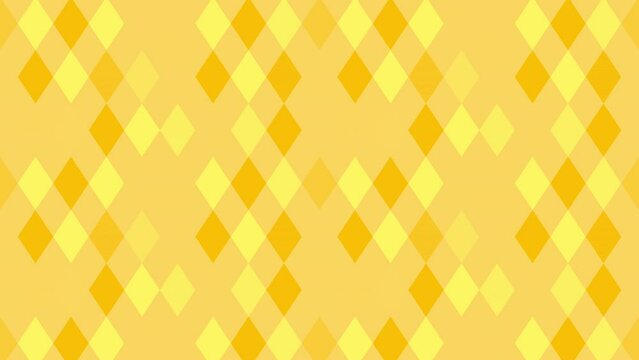 Golden shiny diamonds pattern geometric motion background seamless loop