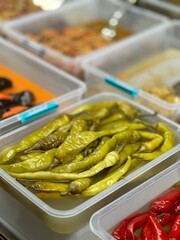 Korean pickles vegetables in the market