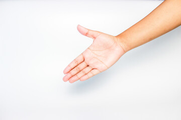 A Female Hand Ready for a Handshake