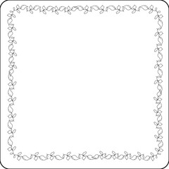 flower frame, square round, illustrator, pattern