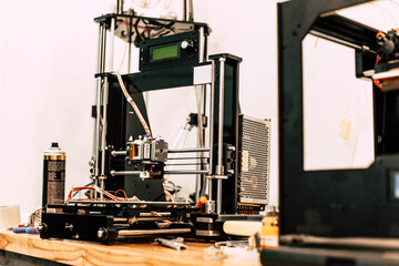 Fototapeta na wymiar 3D printer machine ready to work