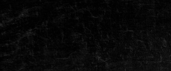 Panorama of Dark grey black slate background or texture. Black granite slabs background, black background with marble texture in old vintage paper design.