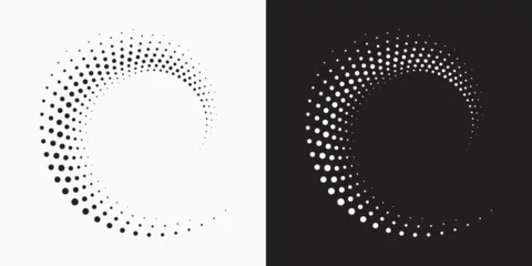 Rollo Circle halftone spiral backdrop. Dotted abstract concentric circle. spiral, swirl, twirl element. Circular and radial dots helix. Design element for multipurpose use.  © cnh