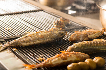 Grilled sea bream and potatoes