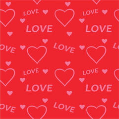 Festive patern for valentine's day. Beautiful vector drawing. Seamless holiday pattern for fabric and packaging.
