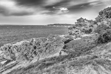 Scenic view of Saint-Tropez from Castle Hill, Cote d'Azur, France