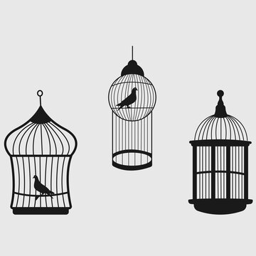 Bird Cage SVG Cut File, Bird Cage Silhouette Svg, Cage Svg, Bird Cage Clipart, Bird Cage Cricut,Bird Svg,