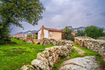 Heraklia Ancient City view in Bafa Natural Park of Turkey