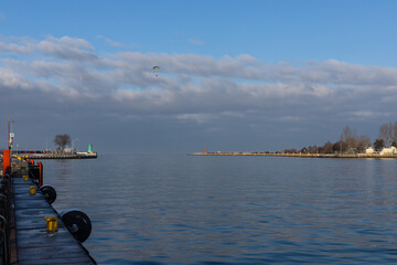 Exit from the port of Gdansk to the bay of Gdansk