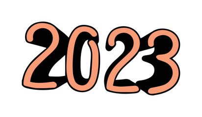 2023の年号の文字素材