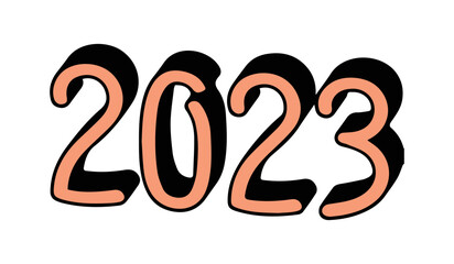 2023の年号の文字素材