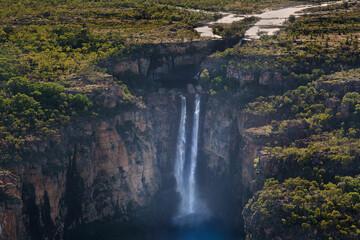 Aerial view of Jim Jim Falls in Kakadu National Park, Northern Territory, Australia © Julia