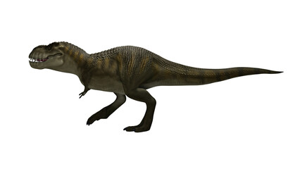 Dinosaur Trex walking on render image © Lenur