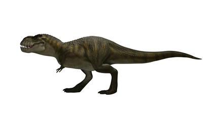 Dinosaur Trex walking on render image © Lenur
