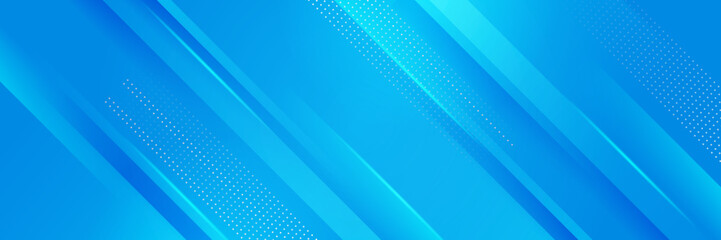 Modern blue gradient abstract vector long wide banner background. Design for poster, template on web, backdrop, banner, brochure, website, flyer, landing page, presentation, and webinar