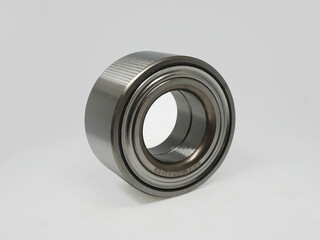 bearing isolated on white background. metal car spare parts