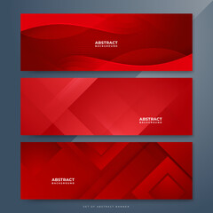 Abstract red banner
