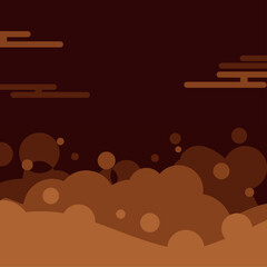 Brown Colored Sky, Layered Clouds Illustration Background