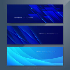 Blue banner background. Geometric dark blue light stripes texture background. Vector illustration abstract graphic design banner pattern presentation background web template.