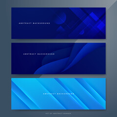 Fototapeta premium Blue banner background. Geometric dark blue light stripes texture background. Vector illustration abstract graphic design banner pattern presentation background web template.