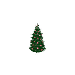 christmas tree isolated on white