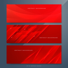 Abstract red banner