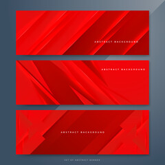 Abstract red banner