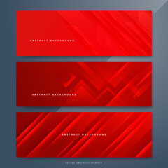 Abstract red banner