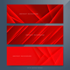 Abstract red banner