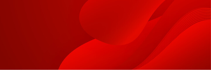 Abstract red banner