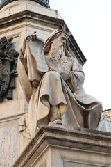 Statue of Moses at Mignanelli Square in Rome, Italy