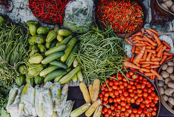 vegetables at the market