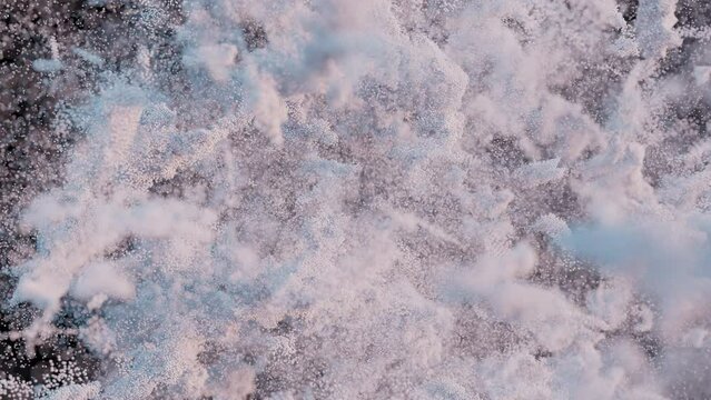 Snow explosion particles slow motion  animation