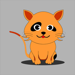 Orange cat vector