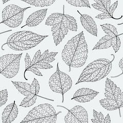 Leaves seamless pattern, leaf background
